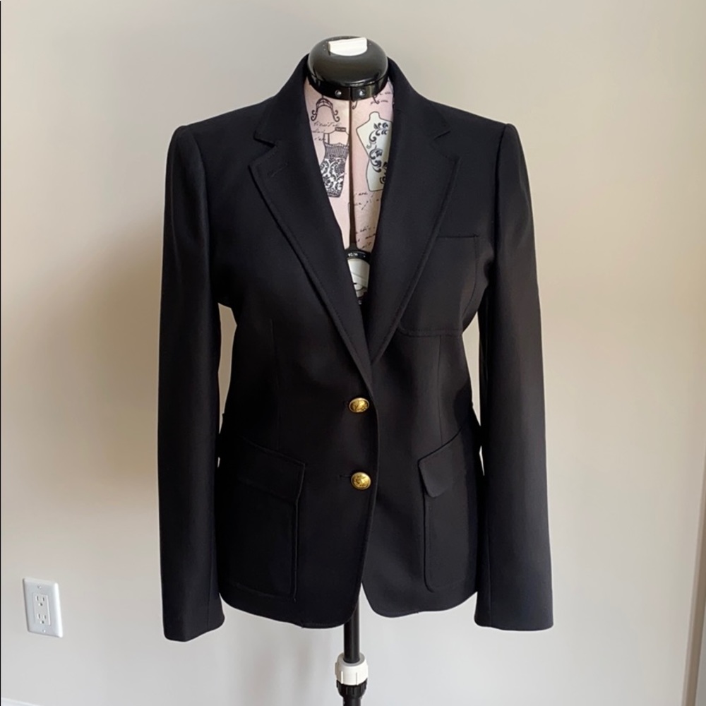 J. Crew Navy Wool ‘Boyfriend’ Blazer